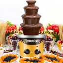 Chocolate Fountain Machine 4 Tiers Cheese Fountain Perfect for Nacho Cheese, Chocolate Sauce, Wedding, Party