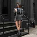 Mary Jane Heels for Women, Square Toe Pumps, Buckle Strap, Chunky Heel, 