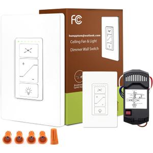 Ceiling Fan Remote Control Kit, Universal Ceiling Fan Remote Control Kit, Ceiling Fan Wall Switch UC9050T UC 9050T, Fan Light Combo Remote Compatible with Hampton Bay Harbor Breeze Hunter