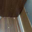 Masupu Night Stand,Mid-Century Modern Bedside Table with Storage Drawer and Open Wood Shelf,Small Gold Frame Side Table for Bedroom,Living Room, Walnut