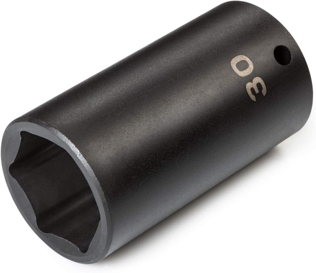 TEKTON 1/2 Inch Drive x 30 mm Deep 6-Point Impact Socket | SID23130