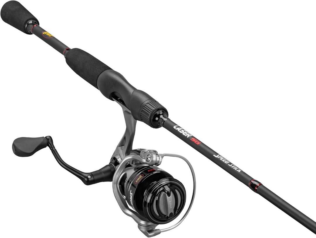 Lew's Laser LSG Speed Spin Spinning Reel and Fishing Rod Combo, IM6 Graphite Blank Fishing Rod, Right or Left-Hand Retrieve, Split Grip EVA Handle, One Size