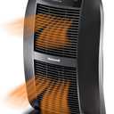 Honeywell HeatGenius Ceramic Heater, Black  Easy to Use Space Heater with Multi-Directional Heating, Digital Controls and Programmable Thermostat