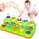 Duchong Toys for 1 Year Old Boys Girls, Interactive Pop up Toy with Music & Light, Early Learning Musical Toys for Toddlers 1-3, Birthday Gifts for Babys Infants 6-9-12-18 Months