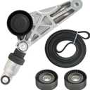 Drive Belt Kit with Belt Tensioner & Idler Pulleys Compatible with Jeep Wrangler JK 2012 2013 2014 2015 2016 2017 2018 3.6L, Accessories Parts Replaces 4627038AA-KIT