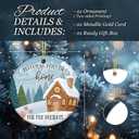 5 x Family Ornament 2025, Cozy Home Predent for Family, New Homeowners, Friends & Loved Ones - Theres No Place Like Home, White Elephant Gift Ornament, Housewarming Gift