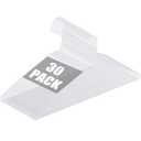 30 Pack Metal Wire Hangers Bulk 15.9 Inch 13Guage Dry Cleaner Hangers Thin Space Saving Suit Holder for Home Clothing (30, White)