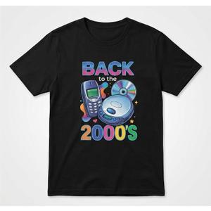 Back to the 2000'S Black Shirt, Size XS (Youth)