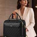 star cloud Rolling Laptop Bag for Women, 45L Rolling Briefcase with Wheels, 16x15.5x9.5 Wheeled Laptop Bag with USB Type-C Ports, Quiet Spinner Wheels, Luggage Strap, Black Gold