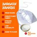 Pro Quality Nut Milk Bag  Big XL Commercial Food Grade  Strong & Durable Reusable Almond Milk Maker Bags & All Purpose Fine Mesh Nylon Cheesecloth Strainer  No Pulp Vegan Milks  Recipes & Vids