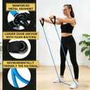 20 Pcs Resistance Bands with Handles for Home Workouts, Universal Exercise Bands Set for Physical Therapy & Rehabilitation, Multi-Functional Strength Training & Toning Elastic Bands for Women and Men