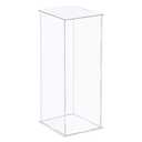 MECCANIXITY Acrylic Display Case Plastic Box Cube Storage Box Clear Assemble Showcase 6.3x6.3x14.1 Inch for Collectibles