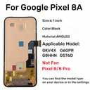 Original AMOLED Pixel 8A Screen Replacement for Google Pixel 8A LCD Screen Pantalla Touch Digitizer Display with Tool Kit GKV4X, G6GPR, G8HHN, G576D