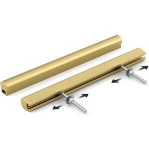goldenwarm 25 Pack Adjustable Drawer Pulls Gold Cabinet Handles for Kitchen Hardware 2" to 8"(51-224 mm) Hole Distance