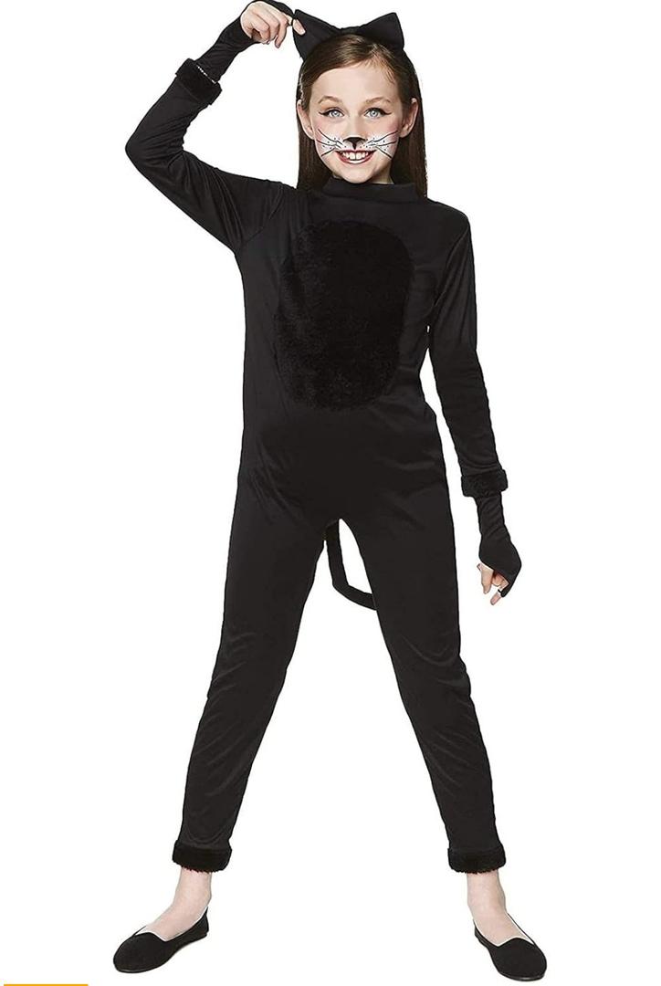 Classic Halloween Black Cat Girl's Costume,M