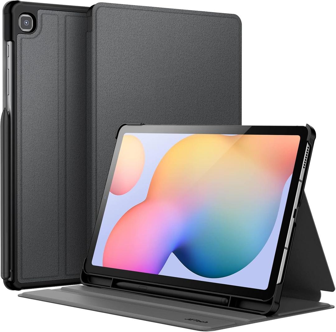 JETech Case for Samsung Galaxy Tab S6 Lite 10.4-Inch 2024/2022/2020 with S Pen Holder, Slim Folio Stand Protective Tablet Cover, Multi-Angle Viewing (Black)