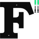 4 Inch Floating Metal House Numbers and Metal letters, Black Modern Door Number and Address letter, for Home Office Street Apartment Outside(F)