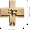 Healeved 6 Pcs Concealed Cabinet Hinges 1.64X1.3 Inch Self Closing Invisible Hinges for Kitchen Furniture Silent Flat Folding Hardware