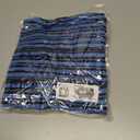 Saodimallsu Womens Striped Cropped Sweaters V Neck Cute Bow Tie Puff Sleeve Loose Knit Trendy Pullover Sweater (Small, Blue)