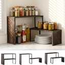 Kitchen Countertop Organizer, 2 Tier Corner Shelf, Spice Rack
