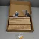 Key Holder for Wall, Decorative Key and Mail Holder with Shelf Has Large Key Hooks for Bags, Coats  Paulownia Wood Key Hanger with Mounting Hardware (9.8W x 6.7H x 4.2D) (Burnt Wood)