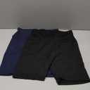 Leafigure 2 Pack Womens Biker Shorts with Pockets, High Waisted Yoga Shorts for Women Running Gym and Workout (Large-X-Large, Black/Navy)