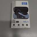 DTALL Bluetooth Headset, V5.1 Ultralight Wireless Handfree Earpiece for Cell Phones with Battery Display Charging Case 96 Hours Talking Time Built-in Microphone for Driving,Office,Business