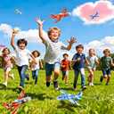 48 pcs Valentines Day Cards for Kids School with Foam Airplane Gliders Toys Boys Girls School Classroom Exchange Gifts Party Favors Bulk Treats Prizes Goodie Bag Stuffers
