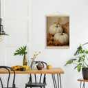 BCUANGD Vintage Fall Wall Art - Autumn Wall Decor Poster Hanger with Wood Frames, Retro Pumpkin Maple Leaf Wall Hanging Canvas Decor for Farmhouse Home Bedroom, 12x16 Inches