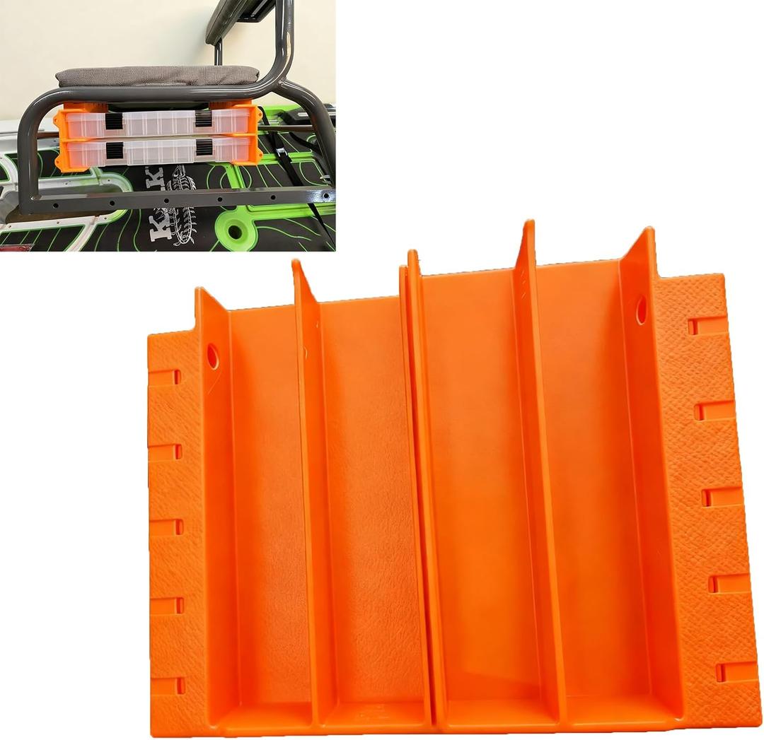 Kayak Under Seat Storage Compatible with Kaku Kayaks, Fishing Tackle Organizer Holds for Plano 3700 Boxes, Tool-Free Installation Kayak Accessory