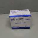 100 Pack 3ml 23Ga Plastic Syringe with Measurement for Scientific Labs, Industrial Dispensing Animal and Pet Supplies, Disposable Individually Wrapped (100, 3ml-23Ga)