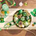 Valery Madelyn 50ct St Patricks Day Tree Decorations Shamrock Ornament Set, Irish Hanging Ball Ornament for Small Tree, Good Luck Clover Green Ornaments for St Patty's Day