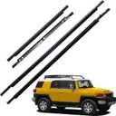 4 PCS Door Window Moulding Trim Compatible with 2007-2014 Toyota FJ Cruiser Weatherstrip Seal Belt OE# 68163-3504, 168164-35041, 68161-35073, 68162-35073