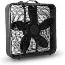 Xcity 20 Inch Box Fan with Carry Handle, Portable Powerful and Quiet 3-speed Floor Fan with Protection Net, Durable 70W Lightweight for Bedroom Study Home, Black