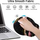 Britimes Black Pink Gold Marble Ergonomic Mouse Pad Set with Wrist Rest Non-Slip Rubber Base Wrist Cushion Support and Coasters Mousepad with Wrist Support for Computer Keyboard and Desk