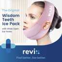 REVIX Wisdom Tooth Ice Pack Wrap with 3D Sewing Design Face Ice Wrap for Jaw, TMJ, Oral Discomfort, Teeth Removal and Dental Implants, Super Snug Fit with 4 Hot Cold Packs Reusable, Pink