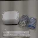 CTIME Disposable Toilet Brushes - Toilet Cleaning Brush Heads, Brush Holder, Storage Box, and 18 Replacement Cleaning Brush Heads for Bathrooms and Toilets