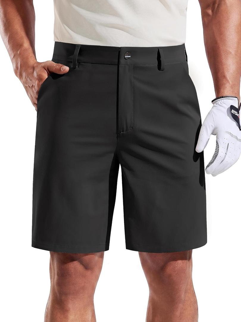 FREE SOLDIER Men's Golf Shorts Lightweight Stretch Quick Dry Casual Dress Shorts for Work and Travel with 5 Pockets