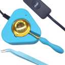 Wax Seal Warmer Wax Seal Kit with Spoon and Tweezers, Great Tool for Melting Sealing Beads (Electric Wax Seal Warmer)