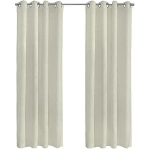Boucle Sheer Grommet Curtain Panel 52 x 95 Off White (52"W x 95"L (Pack of 1), Off-white)