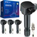 KAX Set of 4 UF582 Ignition Coil Pack and 5266 Iridium Spark Plug, Fit for Honda Civic L4 1.8L Petrol 2006 2007 2008 2009 2010 2011, Replace# 30520RNAA01, 9807B561BW