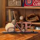 3 x Smile Wooden Baseball Standing Decor Sports Themed Tabletop One Player for Game Room & Baseball Fans