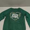 Girls Christmas Sweatshirts for Kids Merry Christmas Casual Cable Knit Long Sleeve Shirts Xmas Tree Tops, 10-12 Y(size 150)