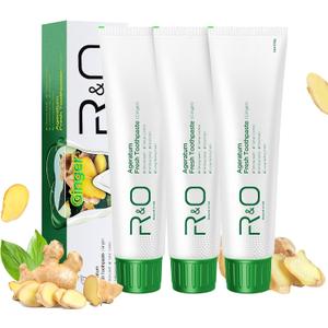 R&O Long-Lasting Fresh Ginger Mint Toothpaste, 3.53 oz - Removes Dental Plaque, Relieves Oral Discomfort, Enhances Oral Health, Maintains Fresh Breath - A Miracle for Oral Hygiene(2 Pack)