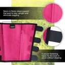 Harrison Howard Loose Fitting Fly Boots UV-Protective Extra Tough Mesh Ventilated Four Fasteners Stay-on Design Protect Horse Legs & Stomp-Reducing Set of 4 Magenta Large