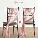 Ling's moment Wedding Chair Sashes Cover Aisle Decorations Draping Fabric Wrinkle-Free with Tie 16 Pcs Dusty Rose & Mauve for Party Ceremony Reception Floral Arrangement Banquet Outdoor Decor