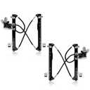Pair Rear Driver & Passenger Power Window Regulator w/Motor Compatible for Chevy Silverado Tahoe Suburban Avalanche Cadillac Escalade GMC Yukon Sierra 2000-2007 Left & Right Side(Set of 2)
