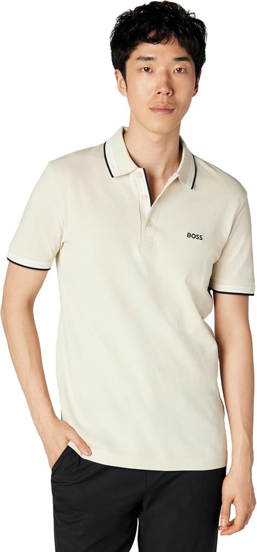 BOSS Mens Paddy Short Sleeve Polo Shirt, L