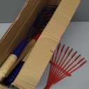 2PCS Kids Rakes for Leaves, 28" Child Size Garden Yard Rake Childrens Lawn Rake Toddler Leaf Rakes Blue Red Metal Head with Detachable Hardwood Handle Great Gardening Tools for Boy Girl