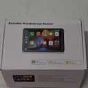 Portable Newest Wireless Apple CarPlay and Android Auto Screen for Car, 7" HD Touch Screen Car Stereo with Mirror Link, Bluetooth 5.2, Backup Camera, AUX,FM Transmitter for All Vehicle